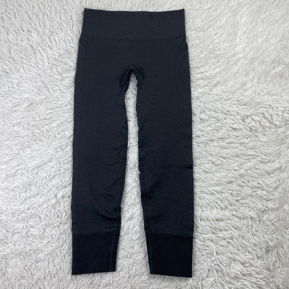 Lululemon Pants Womens 6 Gray Ebb To Street Seamless Ribbed Leggings 24" Stretch
